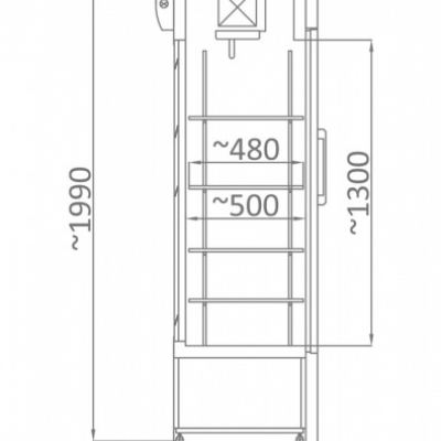 Vitrina frigorifica verticala cu usa sticla CC635 GD  CC635GD+ - Frigosztufi