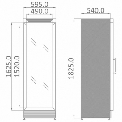 Vitrina verticala congelare cu usa sticlata UDD370 DTK - Frigosztufi