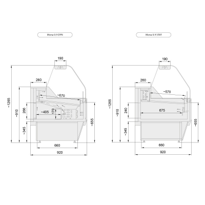 Vitrina frigorifica MONA 0.9 - Frigosztufi