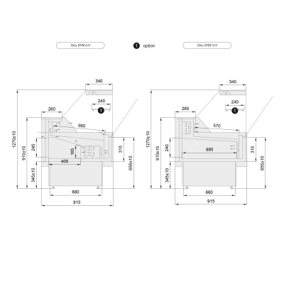 Vitrina frigorifica Oris 0.9 - Frigosztufi